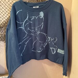 Disney Mickey Mouse Cropped Sweatshirt HTF